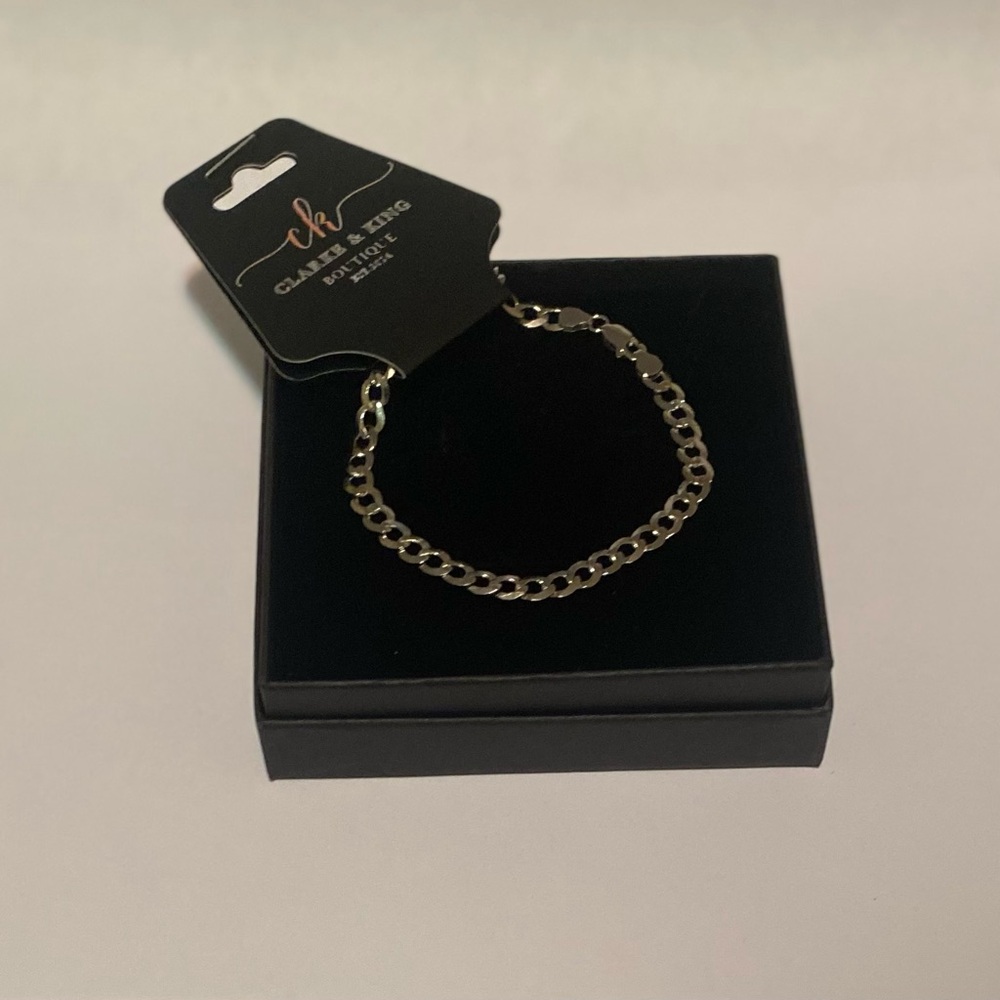 Brand New 925 Sterling Silver Women’s Cuban Chain Bracelet